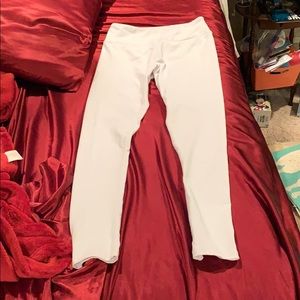 White leggings with credit card holder